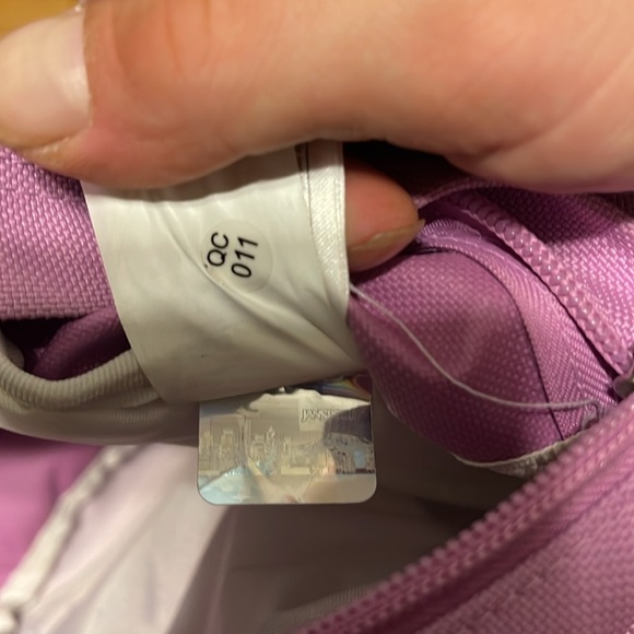 JanSport Backback With Hello Kitty Charm Included In Pink And Tan Suede - Picture 15 of 16